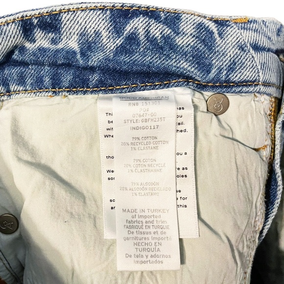 NWT Good American Good Boy Distressed Straight Leg Jeans - Picture 8 of 8